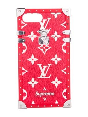 Louis Vuitton x Supreme 2017 Monogram Eye-Trunk iPhone 7 Case